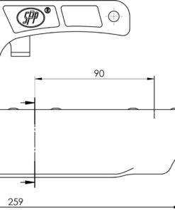 50mm Unbraked Pressed Steel Coupling MP80 Drawing