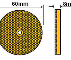Amber Round Reflector Dimensions MP155B