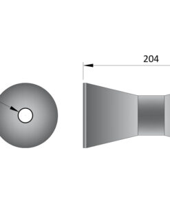 Keel V Roller 204x21x60-98 MP1734 Drawing