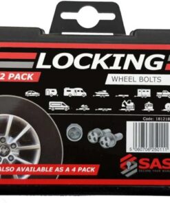 SAS M12x1.5 Locking Wheel Bolts – 2 Pack 1812187 Packaged Box