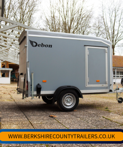 Debon C255 Box Trailer + Composite Sides + Side Door in Grey